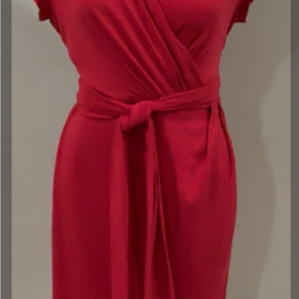 Adrianna Papell Red Midi Dress - Picture 10 of 12